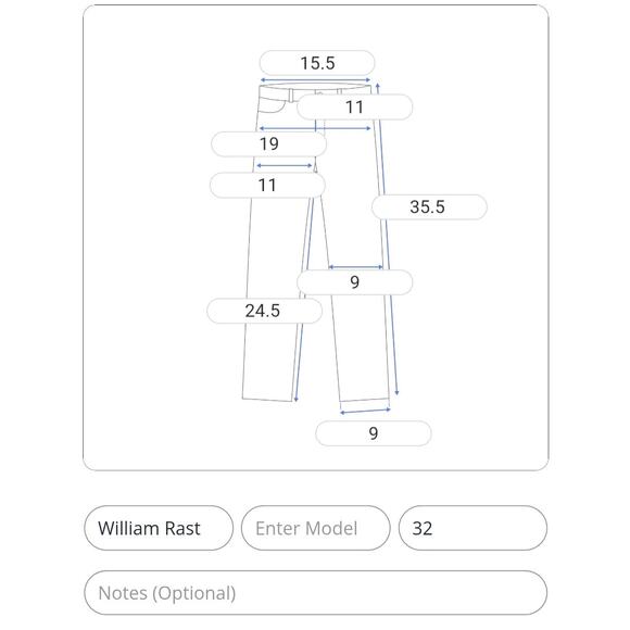 WILLIAM RAST Jeans Juniors 31 Blue Dark Wash Super High Rise Flare Crop Stretch - Picture 2 of 12
